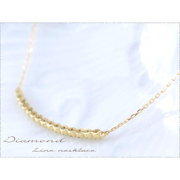ネックレス レディース ダイヤモンド 18金 ペンダント イエローゴールド K18 0.1ct ダイヤネックレス 18k 華奢 シンプル ジュエリー 人気 ギフト プレゼントの画像