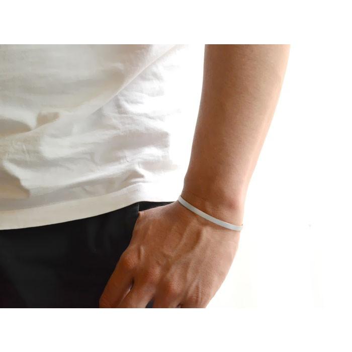 バングル メンズ シルバー925 ブレスレット つや消し マット シンプル