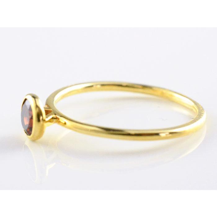 k18 リング レディース 18金 指輪 ピンキーリング ガーネット 天然石 18k 一粒 カラーストーン 重ねづけ フセコミ 華奢 人気 ファッションリング  ホワイトデーの画像