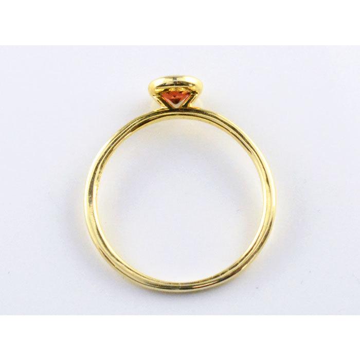k18 リング レディース 18金 指輪 ピンキーリング ガーネット 天然石 18k 一粒 カラーストーン 重ねづけ フセコミ 華奢 人気 ファッションリング  ホワイトデーの画像