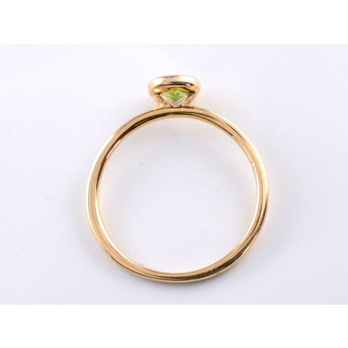 k18 リング レディース 18金 指輪 ピンキーリング ペリドット 天然石 18k 一粒 カラーストーン 重ねづけ フセコミ 華奢 人気 ファッションリング  ホワイトデーの画像