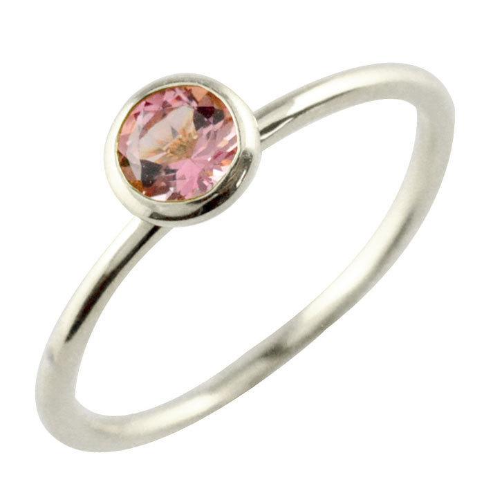 プラチナ リング レディース 指輪 ピンキーリング ピンクトルマリン