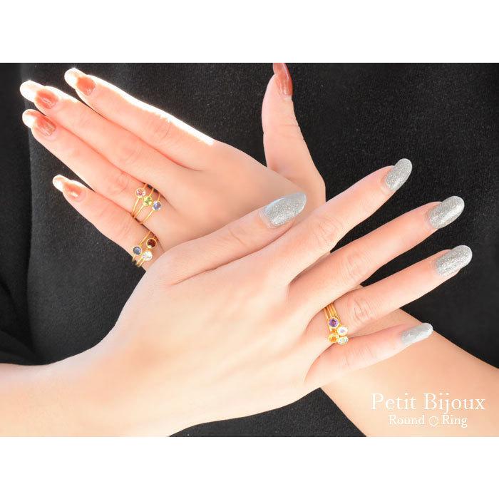 タンザナイト リング 18金 一粒 ピンキーリング