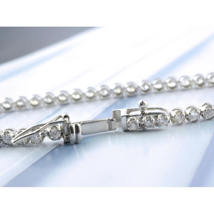 Pt900 テニスブレスレット レディース ダイヤモンド 1.0ct フル