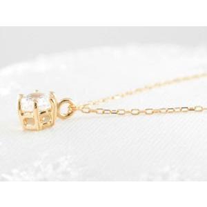 ダイヤモンド ネックレス 18金 レディース イエローゴールドk18  k18 ダイヤモンドネックレス ダイヤネックレス ペンダント 一粒 1粒 18金 人気  クリスマスの画像