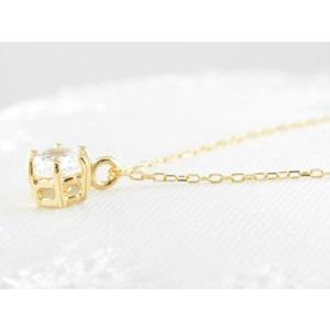 18金 ダイヤモンド ネックレス レディース 一粒ダイヤ イエローゴールドk18  k18 0.2ct ダイヤモンドペンダント ダイヤネックレス 人気  クリスマスの画像
