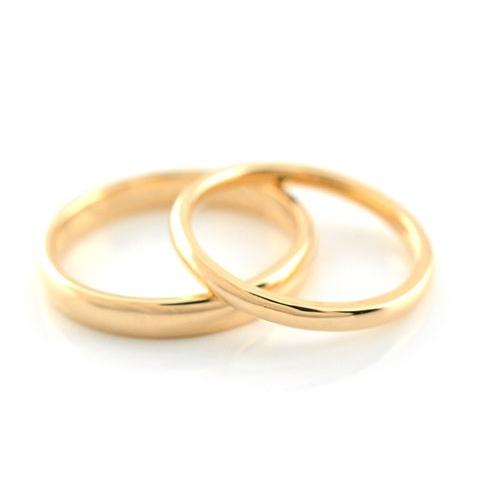 結婚指輪 ペアリング 2本セット 婚約指輪 18k エンゲージリング マリッジリング 甲丸 ピンクゴールドk18 シンプル レディース メンズ 指輪  ホワイトデー｜ciero｜02