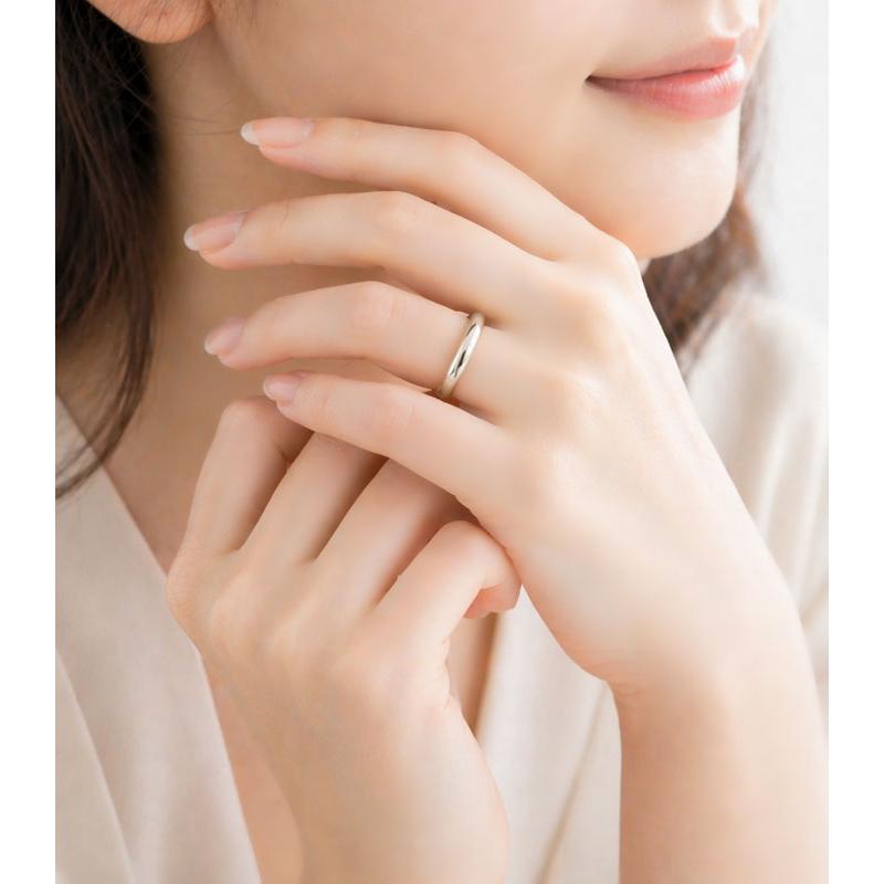 リング レディース プラチナ Pt900 指輪 甲丸 3mm 華奢 シンプル 地金リング 結婚指輪 マリッジリング 重ね付け プレゼント ギフト 誕生日 クリスマスの画像