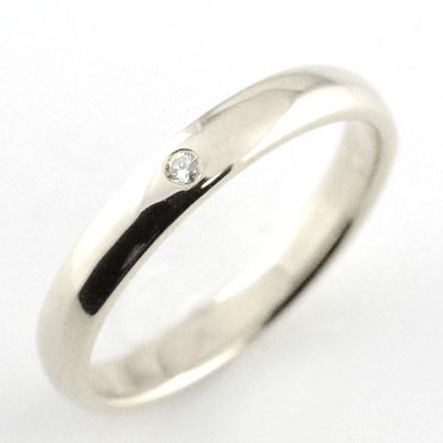 リング レディース シルバー シンプル キュービックジルコニア 結婚指輪 エンゲージリング ハンドメイド 甲丸 キュービック 一粒 3mm 指輪 ホワイトデー