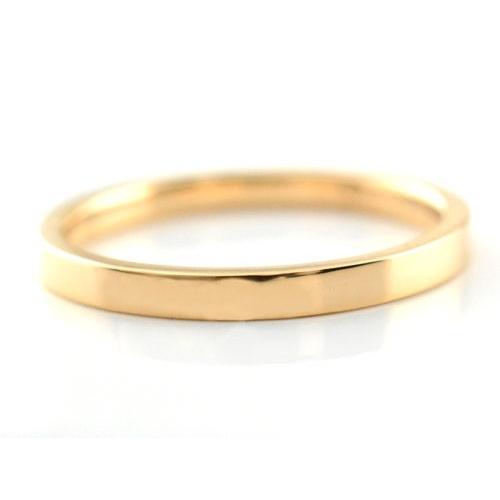 18金 リング レディース K18 ピンクゴールド 指輪 平打ち 2mm ストレート シンプル 地金リング 結婚指輪 マリッジリング 重ね付け プレゼント ギフト 誕生日の画像