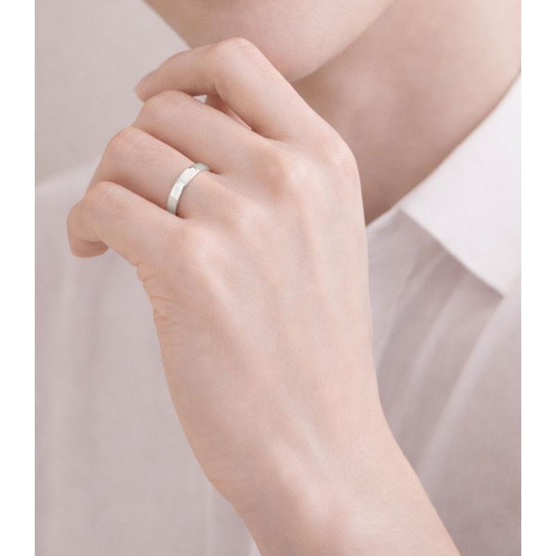 リング メンズ プラチナ Pt900 指輪 平打ち 3mm ストレート シンプル