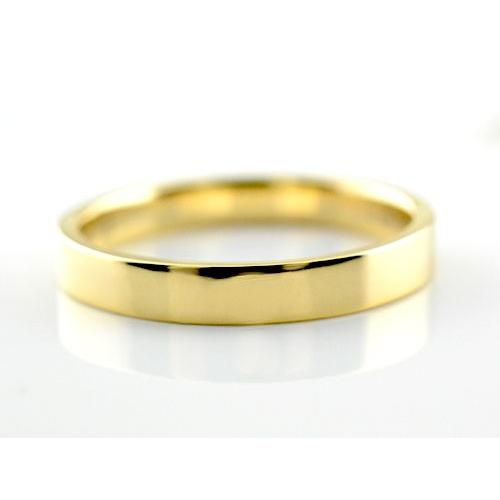 メンズ リング イエローゴールドk18 シンプル K18 ストレート 平打ち 地金リング 結婚指輪 ハンドメイド 18k 18金 石なし 3mm 父の日プレゼント 9byma シエロブルー 通販 Yahoo ショッピング