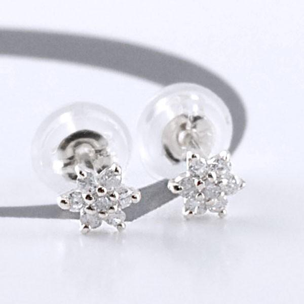ピアス レディース ダイヤモンド 18金 ダイヤ キャッチ ゴールド ホワイトゴールドk18 18k 誕生日 ピアス 0.30ct スタッドピアス  クリスマスの画像