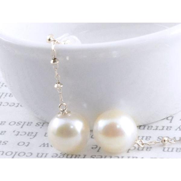 【ほぼ未使用】k18 ダイヤモンド あこや真珠 パール チェーン ピアス 18金 パール ピアス k18 18k 18金 ゴールド チェーン 真珠 アコヤ