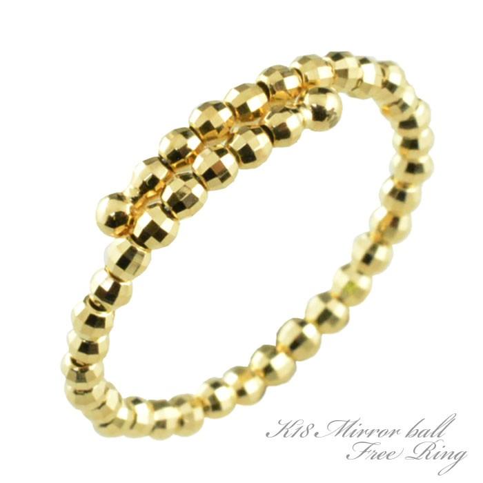 超安い品質 18金 クリスマス 重ねづけ サイズフリー ピンキーリング シンプル 形状記憶 イエローゴールドk18 ミラーボール 18k K18 フリーサイズ レディース リング 指輪 指輪 リングサイズをお選びください Mサイズ 約9号から14号対応 Tin Ipb Ac Id