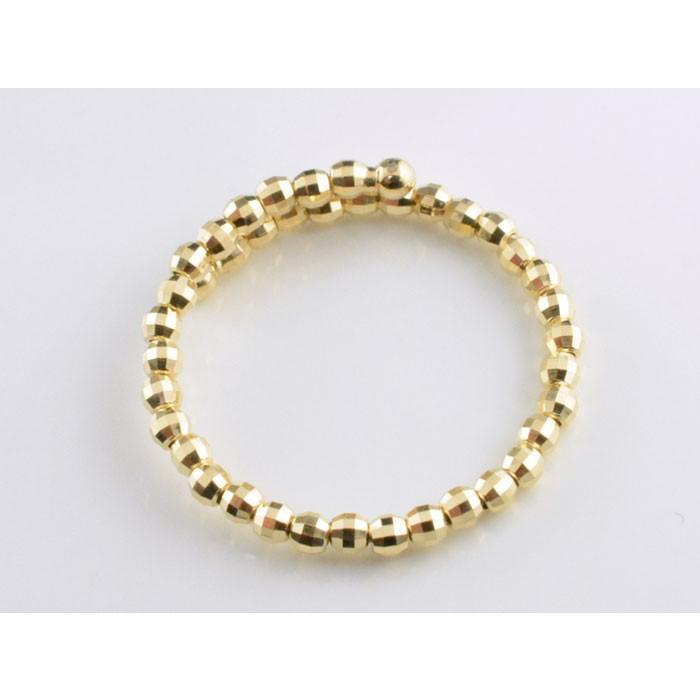 リング 18金 フリーサイズ レディース 指輪 ミラーボール K18 18k