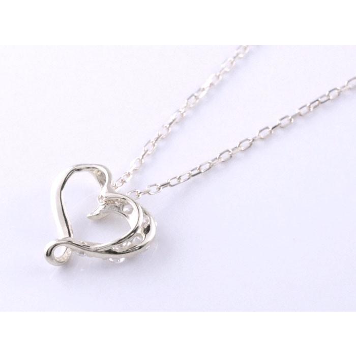 プラチナ ネックレス ダイヤモンド ハート レディース Pt900 ペンダント 華奢 シンプル ダイヤネックレス ギフト プレゼント_2