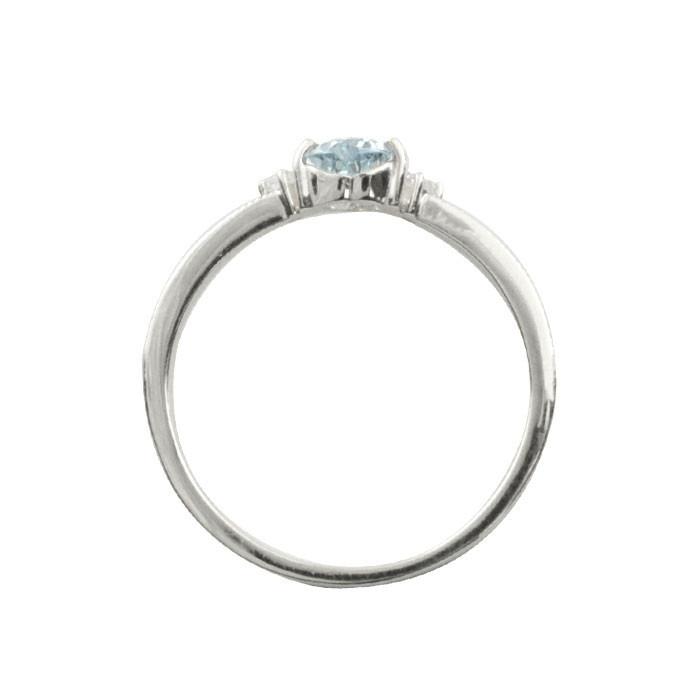 リング プラチナ ダイヤモンド 指輪 アクアマリン ハート ハート