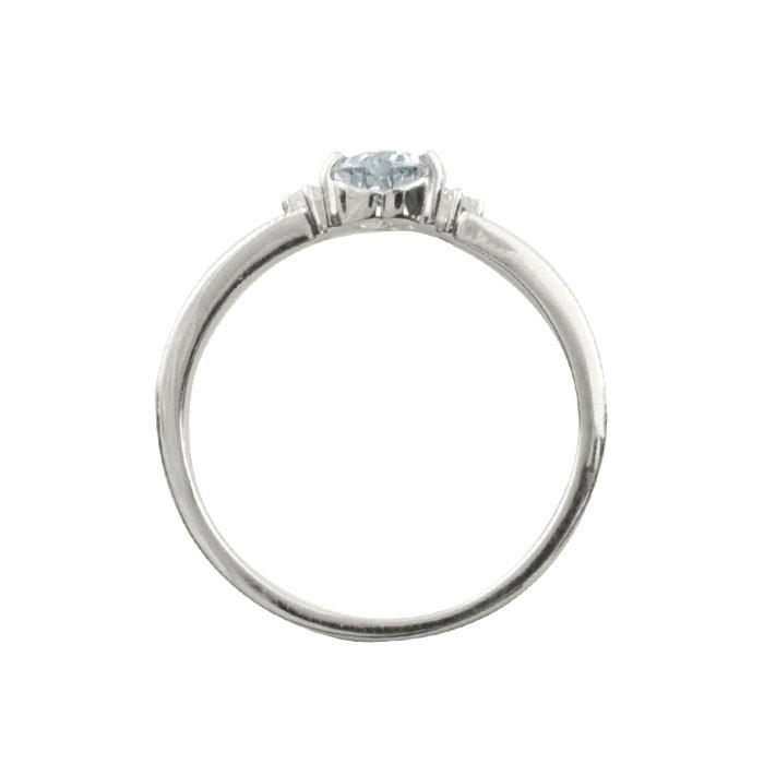リング k10 ブルームーン ダイヤモンド 指輪 ハート ハートモチーフ ホワイトゴールドk10 ピンキーリング  ホワイトデーの画像