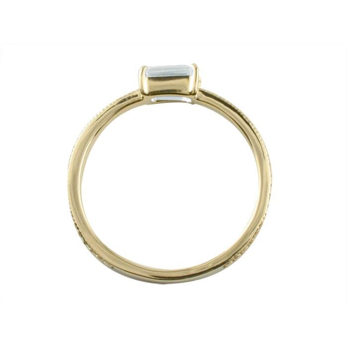 k18 レディース リング バケットカット 18金 指輪 アクアマリン 指輪 k18 レディース イエローゴールドk18 18k  華奢 3月 誕生石  重ねづけ  クリスマスの画像