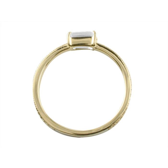 18金 指輪 k18 レディース リング バケットカット ブルームーン イエローゴールドk18 18k  華奢 6月 誕生石  重ねづけ  クリスマスの画像