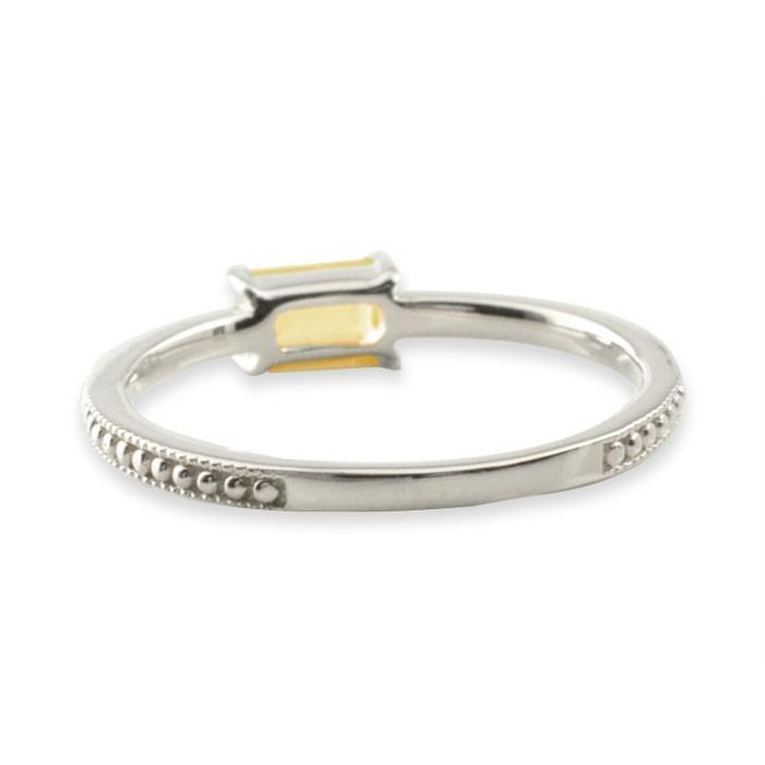 プラチナ リング バケットカット シトリン 指輪 クラシカル pt900 pt