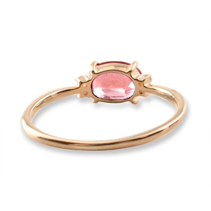 10k 指輪  ダイヤモンド リング ガーネット レディース  k10 ピンキーリング 大粒 ピンクゴールドk10  10金 華奢 1月  ホワイトデーの画像
