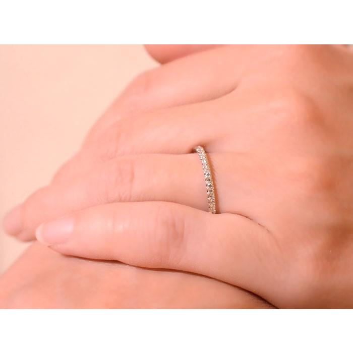 18金 リング レディース 指輪 ダイヤモンド k18 エタニティ フル  