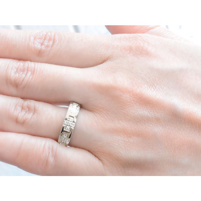 18金 レディース ダイヤモンド リング k18 指輪 ダイヤ ホワイトゴールドk18 クロス 十字架 18k ダイヤモンドリング デザインリング 結婚指輪  クリスマスの画像