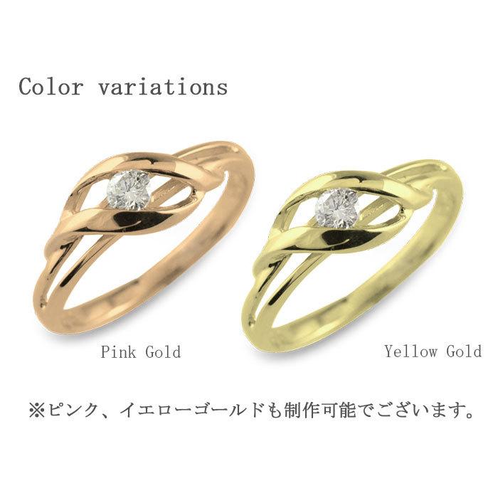 18金 リング レディース ダイヤモンド k18 指輪 ダイヤ ゴールド ピンキーリング 18k 華奢 誕生石 天然石 重ねづけ 一粒ダイヤ  クリスマスの画像