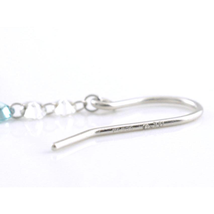 ダイヤモンド ピアス レディース プラチナ レーザーホール ダイヤ  