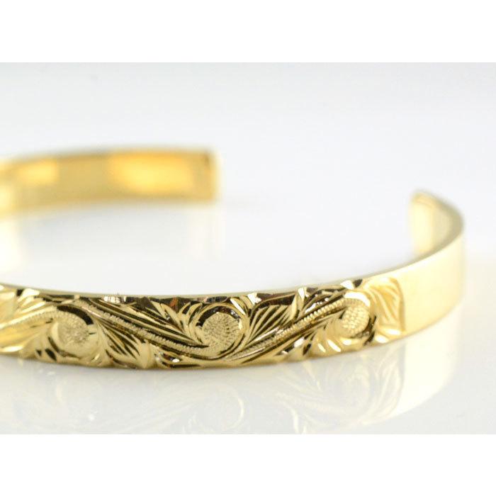 ハワイアンジュエリー バングル 18金 ハワイアン ブレスレット k18 18k