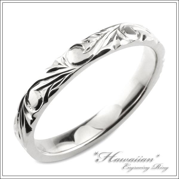 メンズ ハワイアンジュエリー リング シルバー シンプル sv925 ストレート ヒラウチ 地金リング 手彫り 結婚指輪 シルバー925 父の日プレゼント  クリスマス