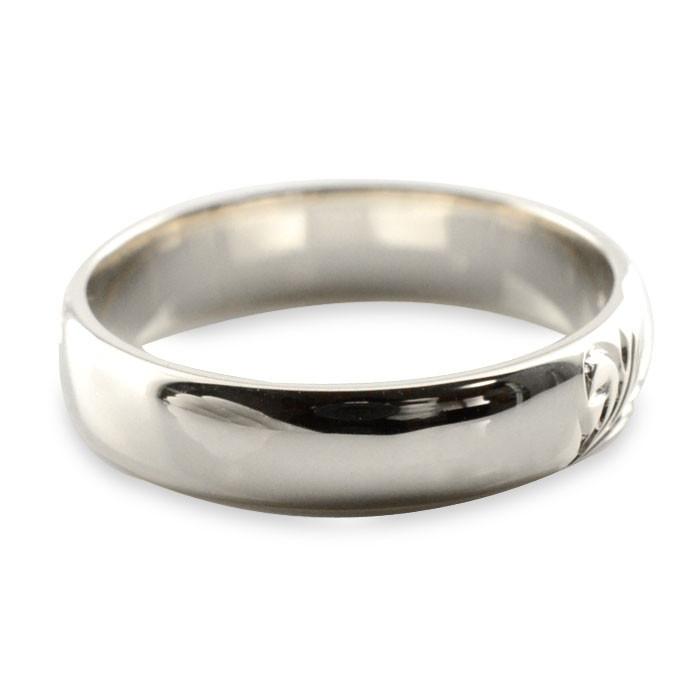 リング プラチナ メンズ ハワイアンジュエリー アクアマリン ハワイアン pt900 スクロール 波 リーフ 甲丸 誕生石 3月 手彫り 指輪 プレゼント クリスマス