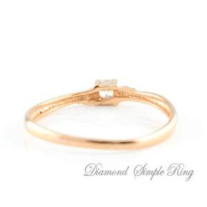18k リング ダイヤモンド 指輪 一粒ダイヤ  0.09ct ピンクゴールドk18 エンゲージリング 婚約指輪 ピンキーリング レディース ブライダル  クリスマスの画像