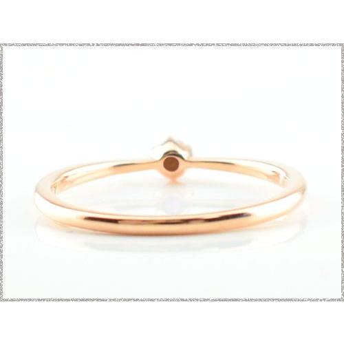 18金 リング レディース 指輪  一粒 ガーネット ピンクゴールドk18 18k リング 誕生石 ピンキーリング レディース 1月誕生石  ホワイトデーの画像