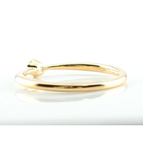 リング レディース 18金 指輪 ペリドット 一粒 イエローゴールドk18 18k 誕生石 ピンキーリング 8月誕生石 リング  ホワイトデーの画像