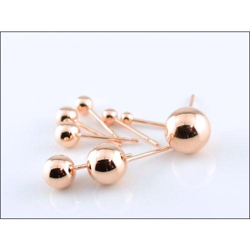 スタッドピアス 18金 丸玉ピアス 地金 ボールピアス k18 18K ピンク
