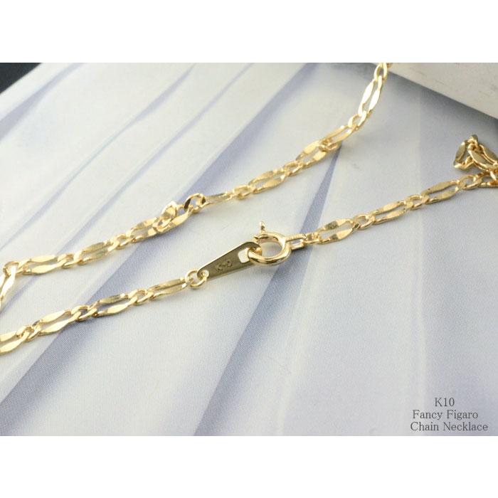 k10 ネックレス チェーン イエローゴールドk10 ファンシーフィガロ
