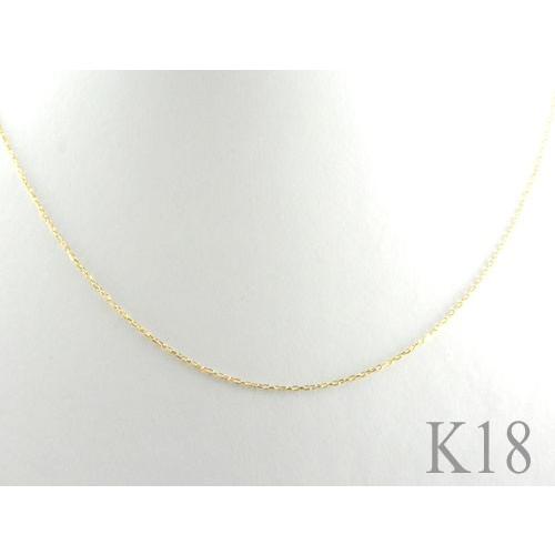 ネックレス レディース 18金 チェーン ゴールド k18 40cm アズキ