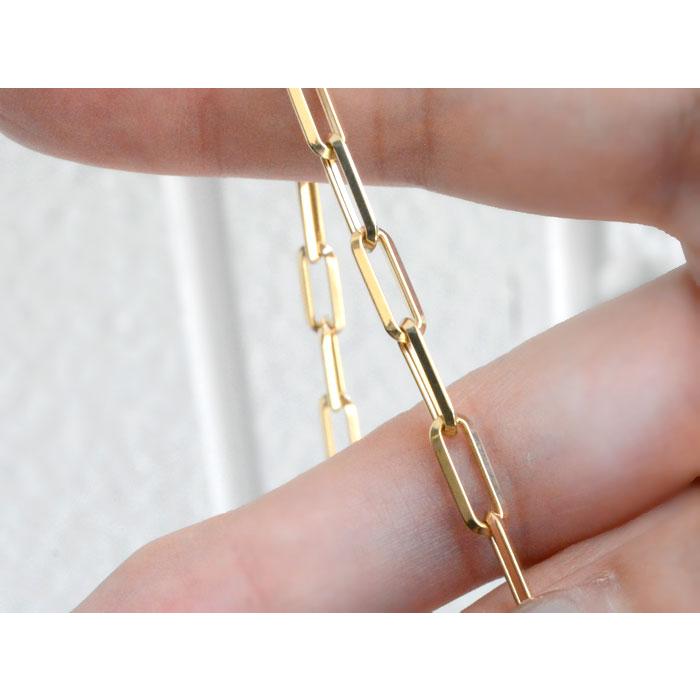 18金 ネックレス チェーン k18 45cm 太め 幅広 ゴールド レディース 地