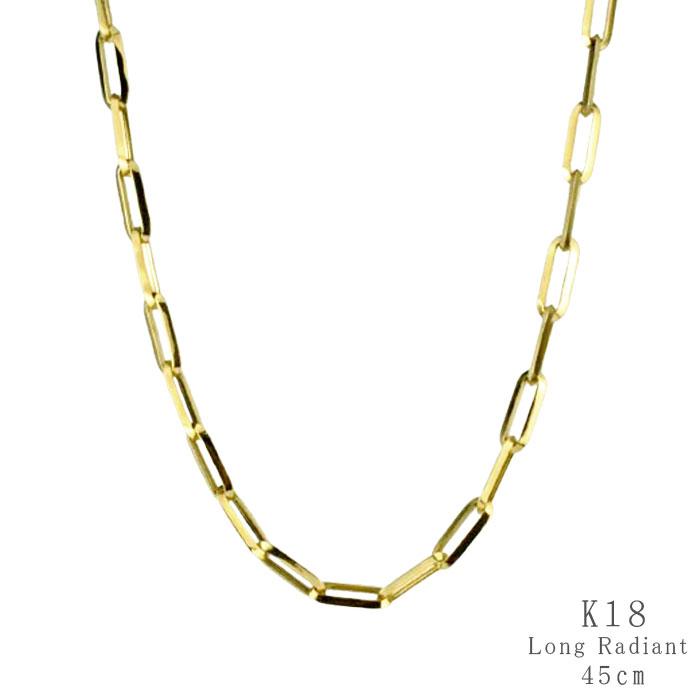 K18YG イエローゴールド ネックレス リーフモチーフ 太め 5mm 18K