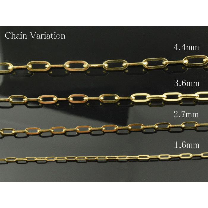 18金 ペーパークリップ チェーン ネックレス ゴールド 50cm 18金 ペーパークリップ チェーン ネックレス ゴールド 50cm