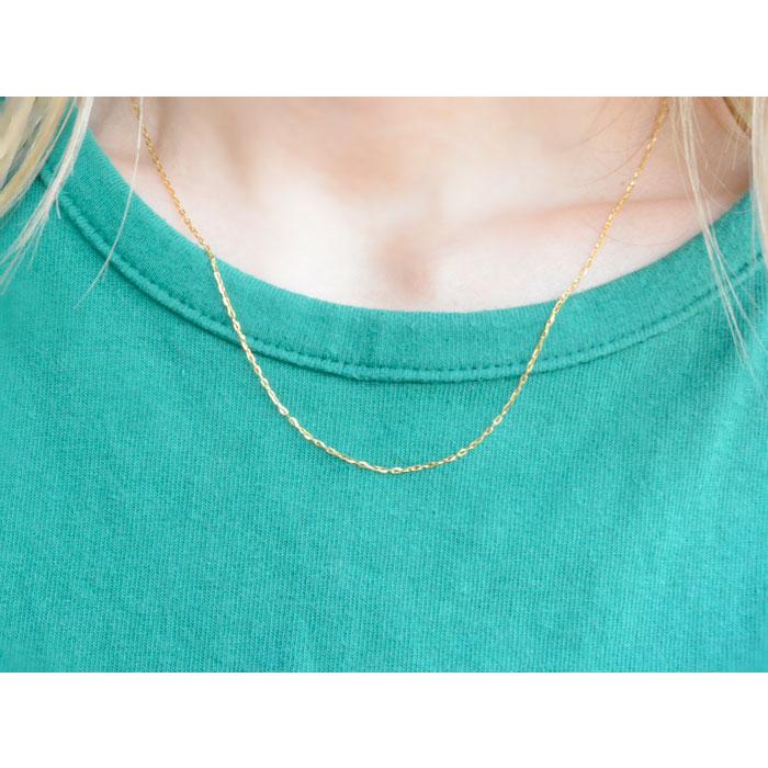 純金 ネックレス レディース K24 小豆チェーン 華奢 チェーン ゴールド