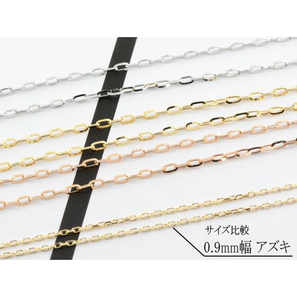 ネックレス チェーン K18 ラディアント アズキ 45cm メンズ レディース 18金 イエローゴールド ホワイトゴールド ピンクゴールド クリスマスの画像