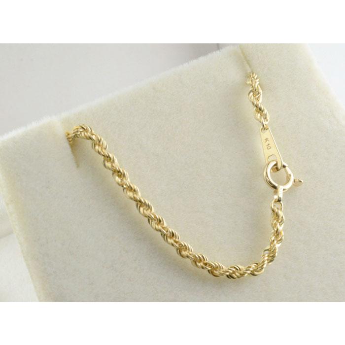 k10 ネックレス チェーン ゴールド ロープ ロープチェーン 40cm