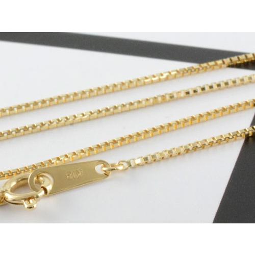 ネックレス レディース 18金 チェーン k18 スライド式 ベネチアン 45cm イエローゴールド 18k 人気 シンプル 地金 チェーンのみ プレゼント クリスマスの画像