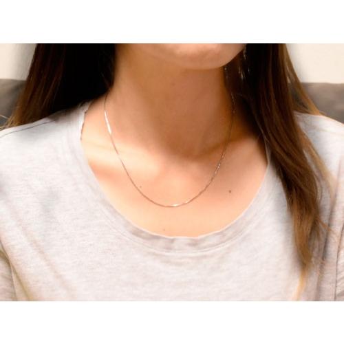 ネックレス レディース 18金 チェーン チェーン k18  45cm ベネチアン スライド式 チェーン ホワイトゴールドk18 18k 18金  人気  クリスマスの画像