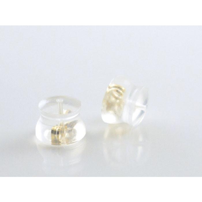 ピアス 18金 ピアスキャッチ ダブルロックキャッチ あすつく シリコン