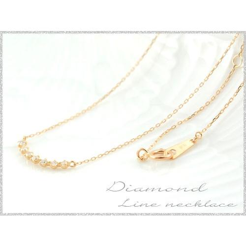 ネックレス レディース ダイヤモンド  18金 ペンダント ゴールド ダイヤ 18k 0.1ct  華奢 シンプル ピンクゴールドk18  人気  クリスマスの画像